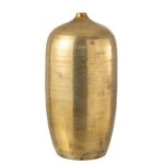 Jarre haute en mtal dore 29x29x58cm