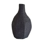 Jarre noire en jacinthe d'eau h57cm Jarre noire en jacinthe d'eau h57cm