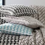 Jet de canap en coton bleu aqua 270x250cm