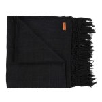 Jet de lit en coton noir 260x122