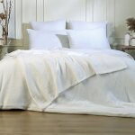 Jeté de lit gaze de coton blanc 230x250 Jeté de lit gaze de coton blanc 230x250