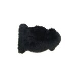 Jet de lit imitation fourrure noir