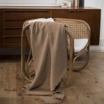 Jet de lit lin lav caramel 180x260