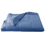 Jete de lit percale bleu pétrole 245x250 cm Jete de lit percale bleu pétrole 245x250 cm