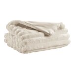 Jet de lit en polyester neige 180 x 260
