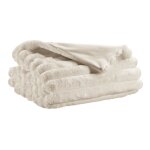 Jet de lit en polyester neige 240 x 260 cm