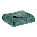 Jet stonewashed en coton vert de gris 240 x 260