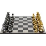 Jeu d'checs noir vs dor kare design
