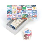 Jeu mémo imagier en bois multicolore 22, 5x9, 5x5, 5 cm Jeu mémo imagier en bois multicolore 22, 5x9, 5x5, 5 cm