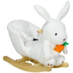 Jouet  bascule lapin fonction musicale bois peuplier blanc