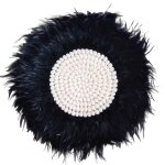 Jujuhat noir coquillages blancs d50 cm Jujuhat noir coquillages blancs d50 cm