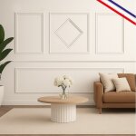 Kit de 4 moulures murales en bois - pin des landes - prt  coller