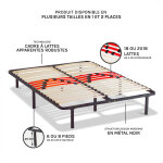Kit cadre  lattes morphologique zones de confort - 140 x 190 cm