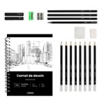 Kit de dessin 19 accessoires noir