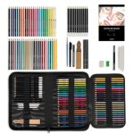 Kit de dessin 74 accessoires noir