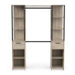 Kit dressing 2 colonnes, 1 tiroir l36, 6 cm - effet bois clair Kit dressing 2 colonnes, 1 tiroir l36, 6 cm - effet bois clair