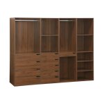 Kit dressing modulable avec 4 lments, noyer