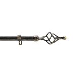 Kit tringle extensible en mtal 120  210 cm noir et or