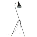 Lampadaire à 3 pieds en métal noir Lampadaire à 3 pieds en métal noir