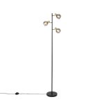 Lampadaire en acier dor / laiton