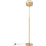 Lampadaire en acier doré et verre h160 Lampadaire en acier doré et verre h160