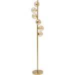 Lampadaire en acier dor et verre h160