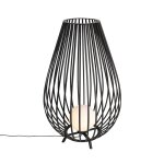 Lampadaire en acier noir
