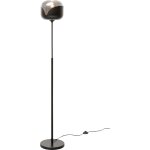 Lampadaire en acier et verre noir h160