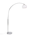 Lampadaire  arc en acier chrome