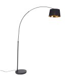 Lampadaire � arc en acier noir