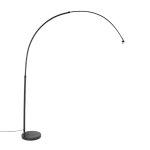 Lampadaire arc moderne noir base marbre Lampadaire arc moderne noir base marbre
