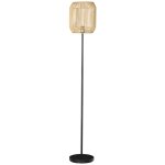 Lampadaire aspect cannage style cosy h. 158 cm noir beige