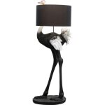 Lampadaire autruche en polyrsine et lin