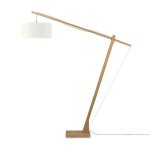 Lampadaire bambou / lin blanc h207cm Lampadaire bambou / lin blanc h207cm