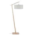 Lampadaire bambou et lin naturel beige h176cm Lampadaire bambou et lin naturel beige h176cm