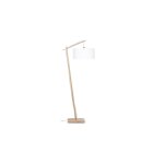 Lampadaire bambou et lin naturel blanc h176cm Lampadaire bambou et lin naturel blanc h176cm