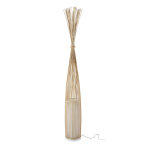 Lampadaire en bambou tressé et métal beige h168 Lampadaire en bambou tressé et métal beige h168