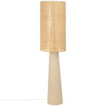 Lampadaire beige et abat - jour en rotin h140 Lampadaire beige et abat - jour en rotin h140