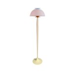 Lampadaire bois, beige, h165xd43xp43cm