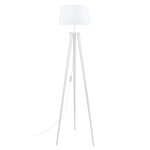 Lampadaire bois, blanc , h150xd 50x p 50cm