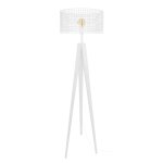 Lampadaire bois blanc d'ivoire