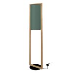 Lampadaire bois fonc et vert
