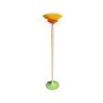 Lampadaire bois, jaune , h162xd40xp40cm