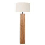 Lampadaire en bois de manguier sculpté et abat - jour en coton et lin h151 Lampadaire en bois de manguier sculpté et abat - jour en coton et lin h151