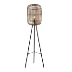 Lampadaire bois en bois marron