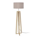 Lampadaire bois, naturel, h 150xd40xp40cm