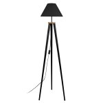 Lampadaire bois noir