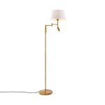 Lampadaire bronze avec abat - jour blanc et liseuse orientable Lampadaire bronze avec abat - jour blanc et liseuse orientable