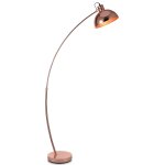 Lampadaire courbé en métal cuivre avec abat - jour architecte Lampadaire courbé en métal cuivre avec abat - jour architecte