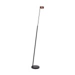 Lampadaire dimmable en métal noir et or rose Lampadaire dimmable en métal noir et or rose